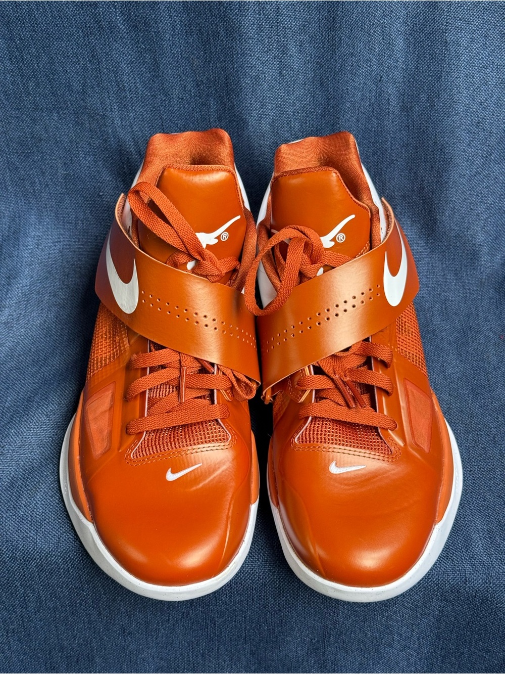 Size 10.5 - Nike Zoom KD 4 Texas Longhorns Desert Orange White 2025 - Picture 8 of 8